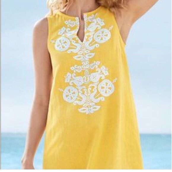 Soft Surroundings Women’s Daydream Embroidered Linen Blend Maxi Dress - Picture 9 of 10